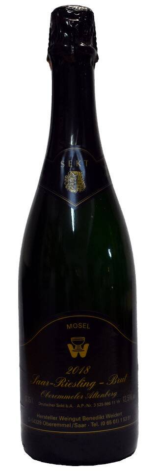 Weingut Benedikt Weidert Oberemmeler Altenberg Riesling Winzersekt brut 2018