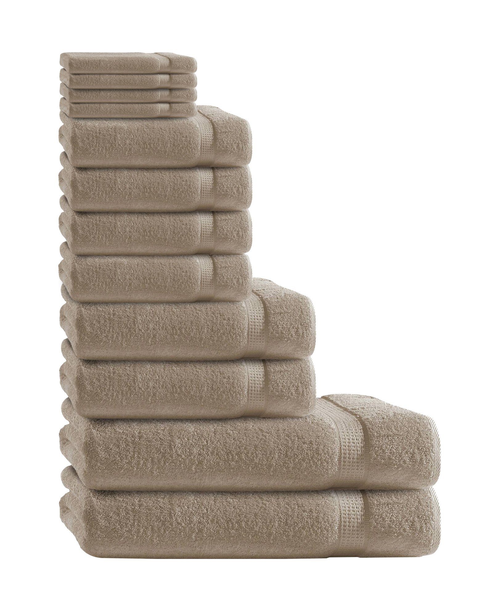 CLASS HOME COLLECTION Handtuch Set 12 TLG Frottee Handtücher Set, 100% Baumwolle, (Set, 12-tlg)