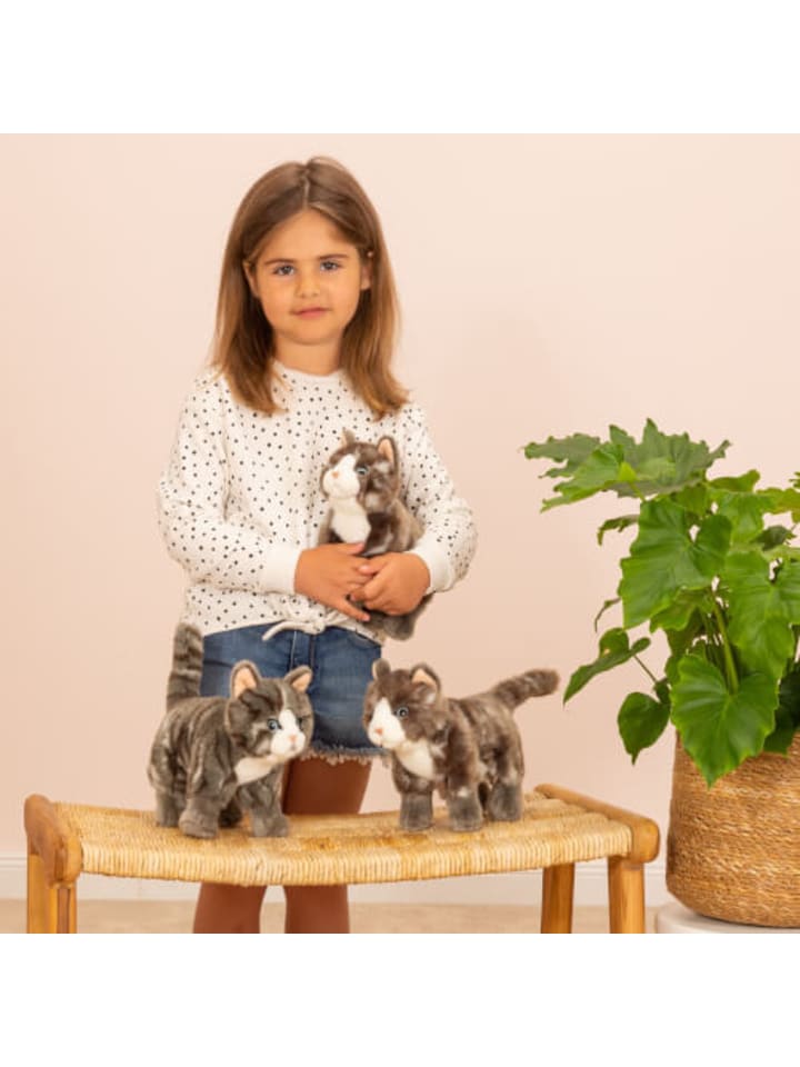 Teddy Hermann Kuscheltier Katze stehend, grau, 20 cm, ab 0 Jahre günstig kaufen onesize