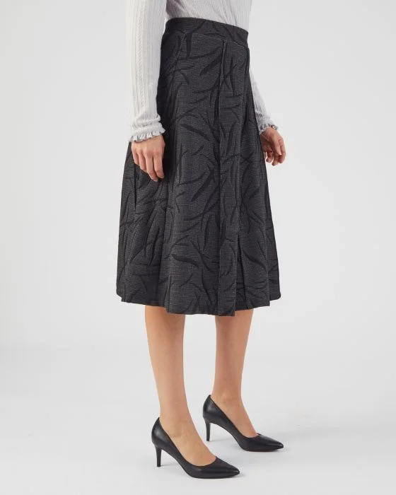 Jupe évasée maille jacquard
