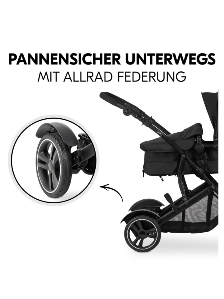 Hauck Geschwisterwagen Duett 4 - Black in schwarz günstig kaufen onesize