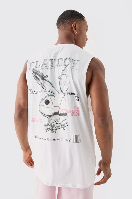 Oversize Tanktop mit Playboy-Print
