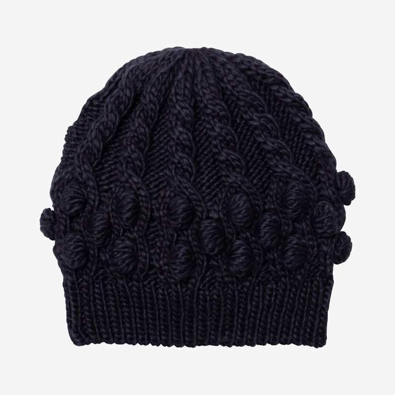 Bonnet fille tricot fantaisie marine Catimini