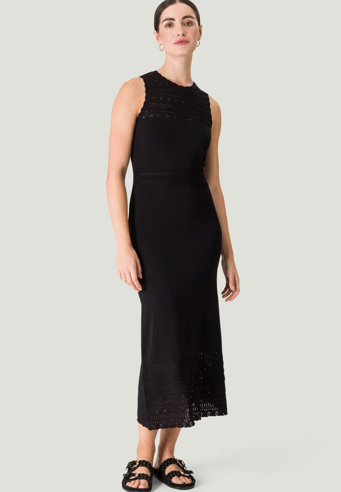 Strickkleid mit Lochmuster