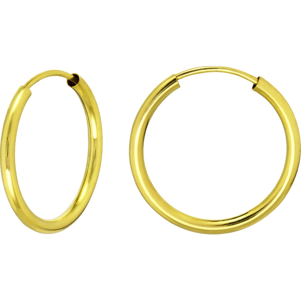 Valeria Créoles 585 Or jaune Boucles d'oreilles