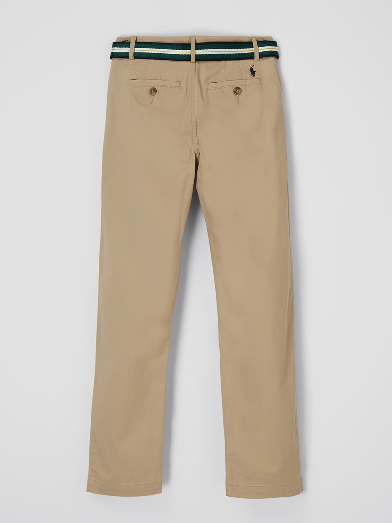 Chino mit Gürtel in beige