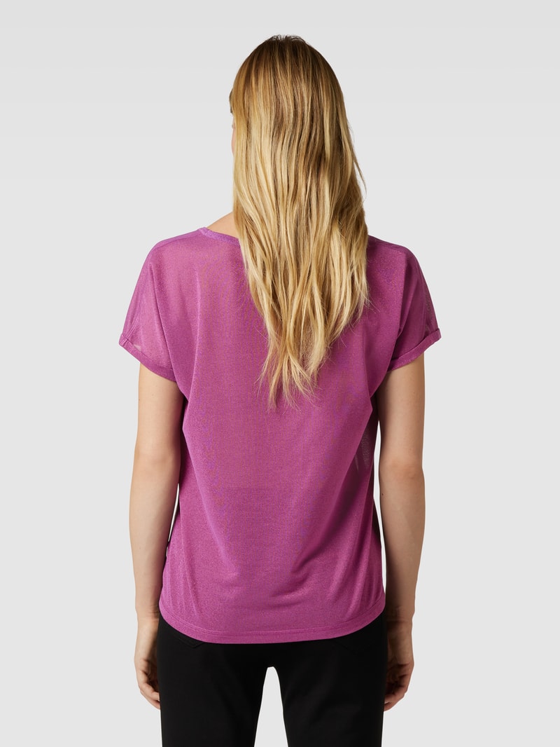 Blusenshirt in semitransparenter Optik in fuchsia