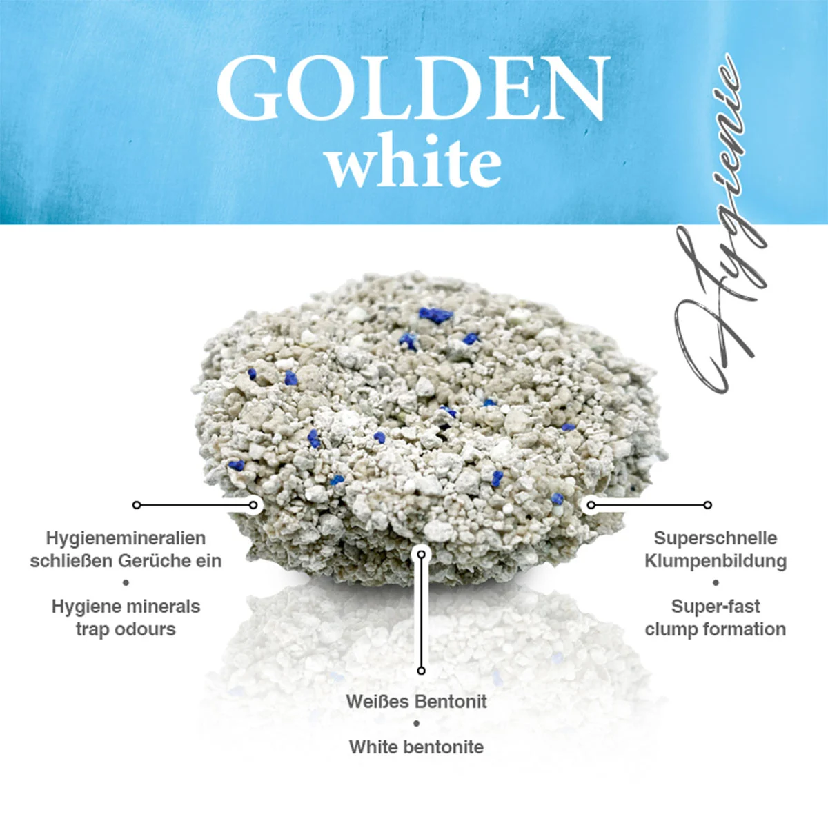 Golden White Hygienic Katzenstreu mit Lavendelduft