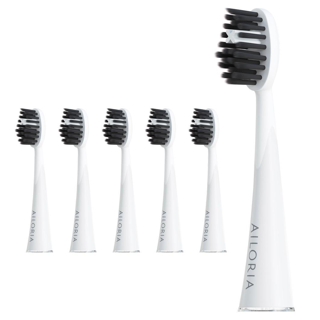 Charcoal Ersatzbürstenköpfe Weiß 6er Set
