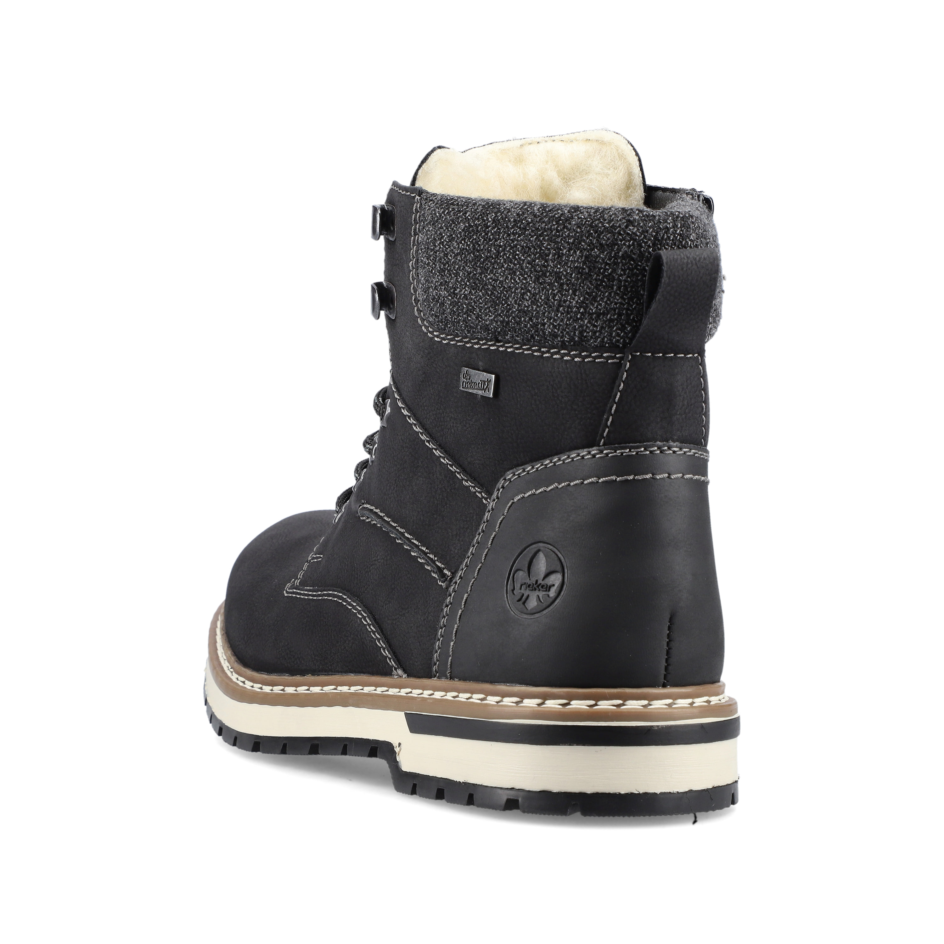 Rieker Herren Schnürstiefel tiefschwarz