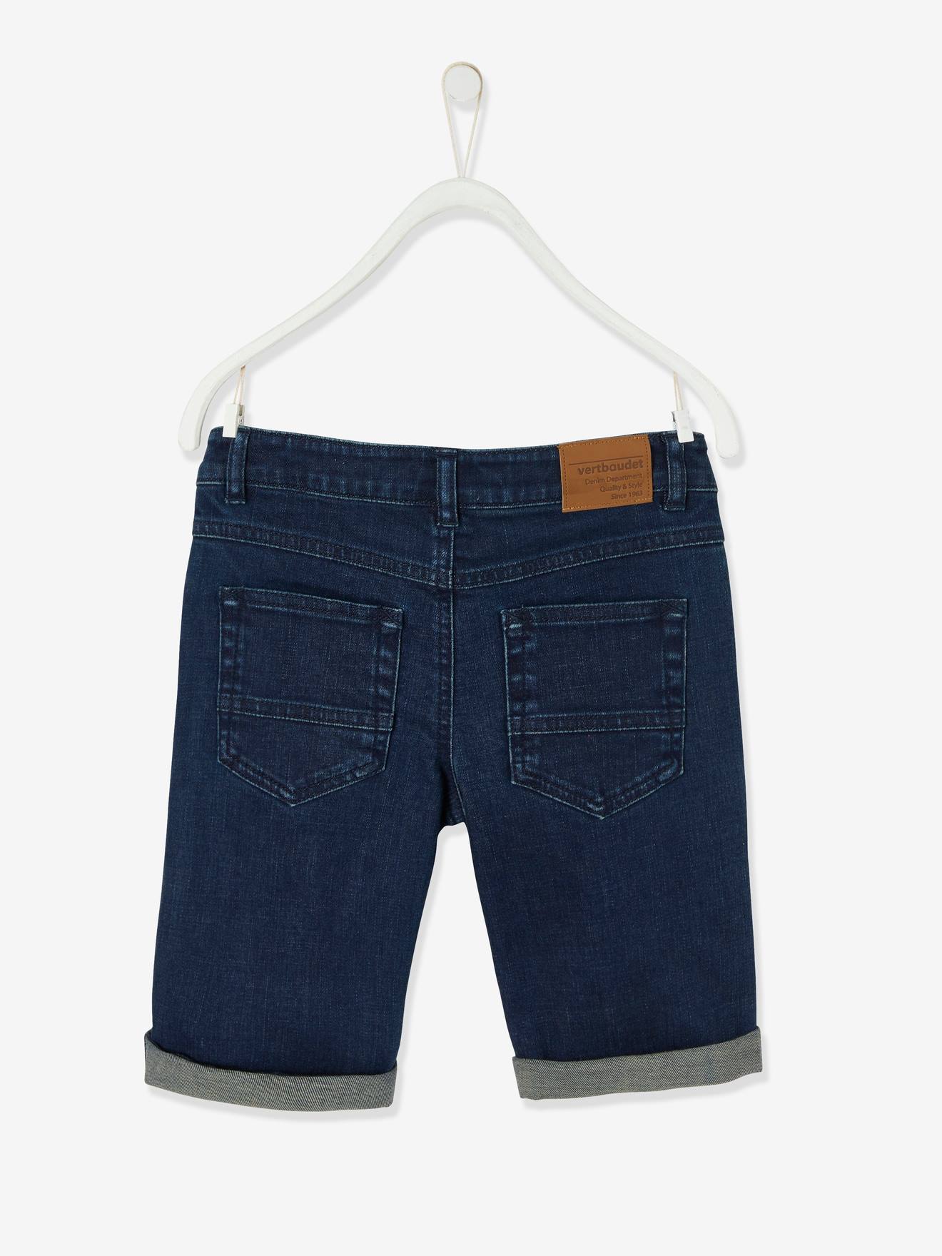 Bermuda en jean garçon denim gris