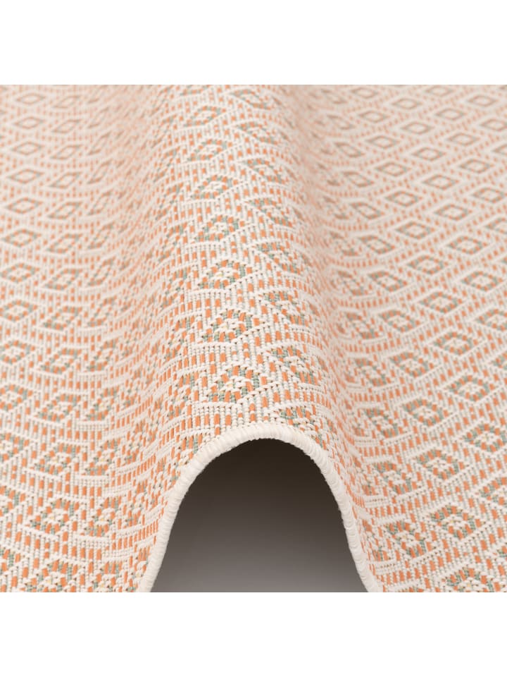 Pergamon In & Outdoor Teppich Flachgewebe Mundo Retro in Beige günstig kaufen 80 x 150cm