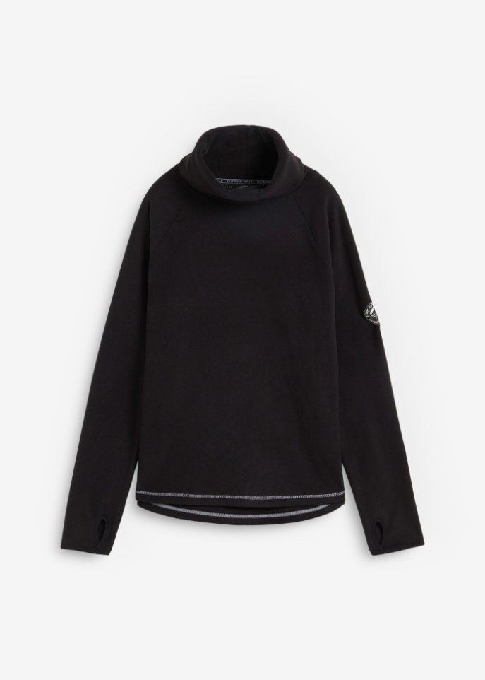 Fleeceshirt mit Daumenloch am Ärmel