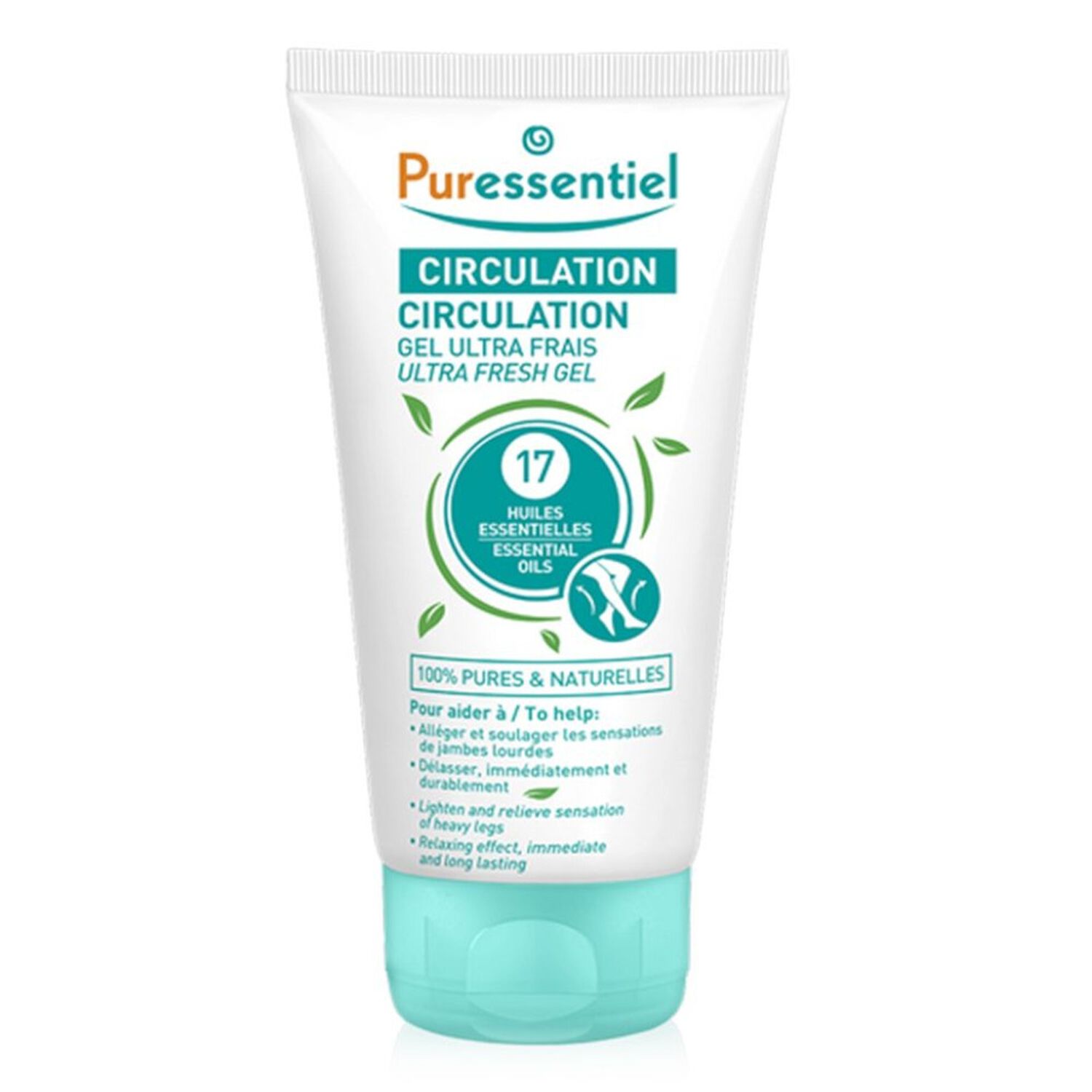Puressentiel Circulation Gel Ultra-Frais Circulation Aux 17 Huiles Essentielles 125 ml