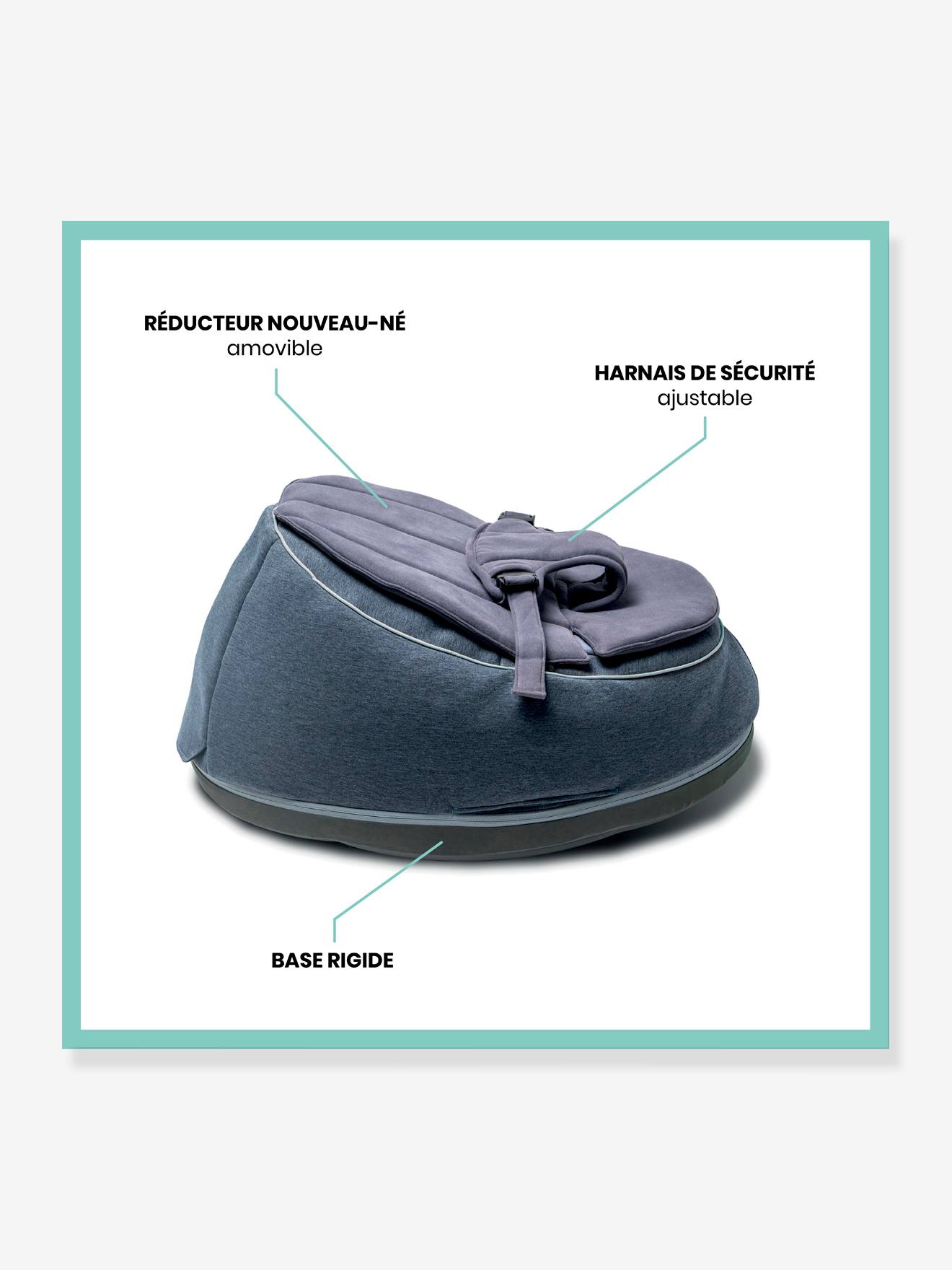 Transat et pouf Doomoo Seat’n Swing BABYMOOV avec balancelle intégrée anthracite