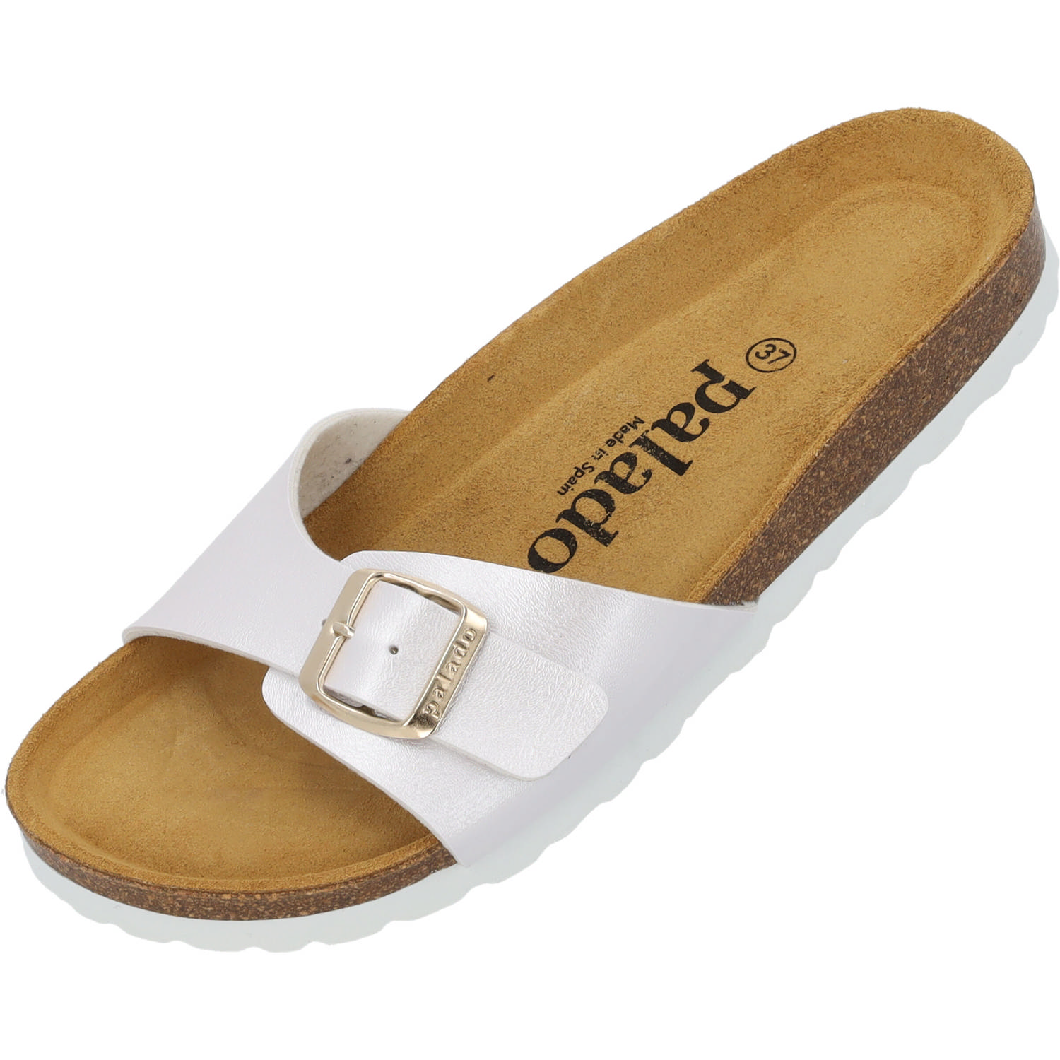 Palado Malta Metallic, Pantoletten, Damen, Metallic Weiß Gold