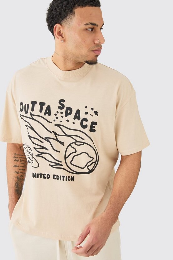 Oversize T-Shirt mit Outta Space Print