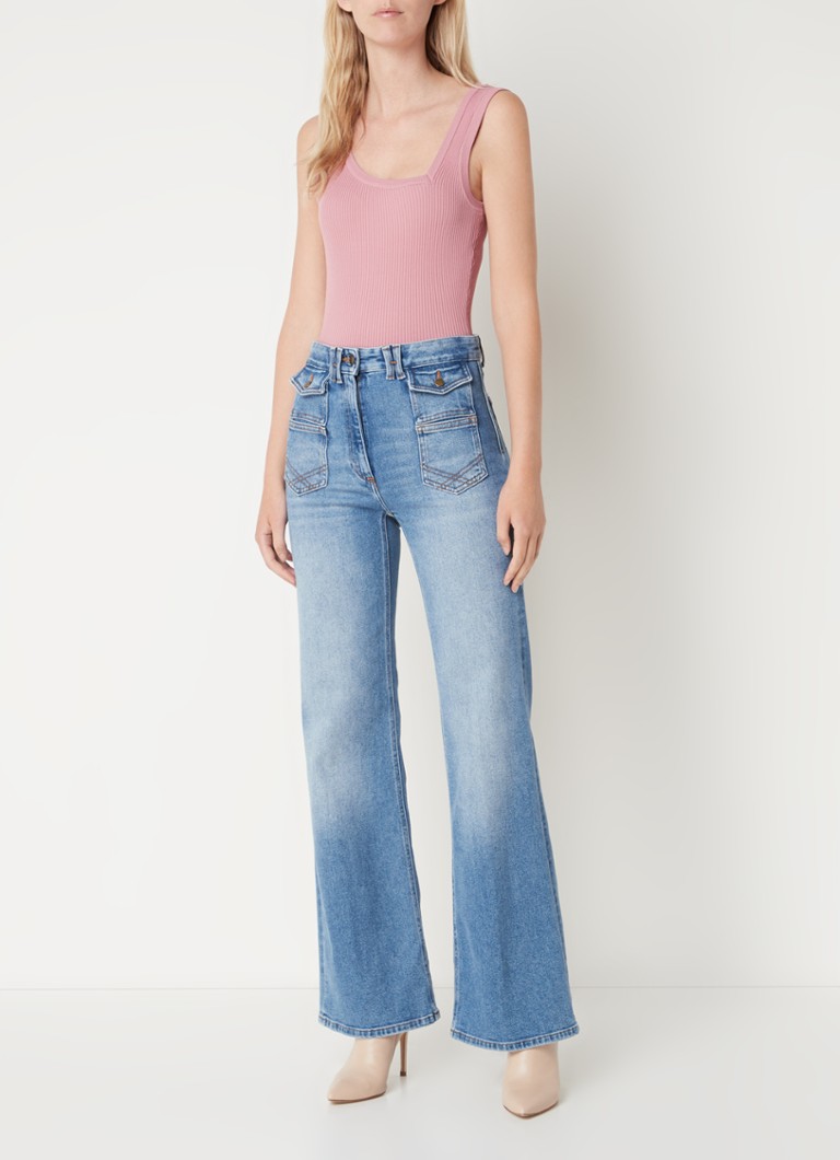 Fifth House Jane ribgebreide tanktop met ruožas