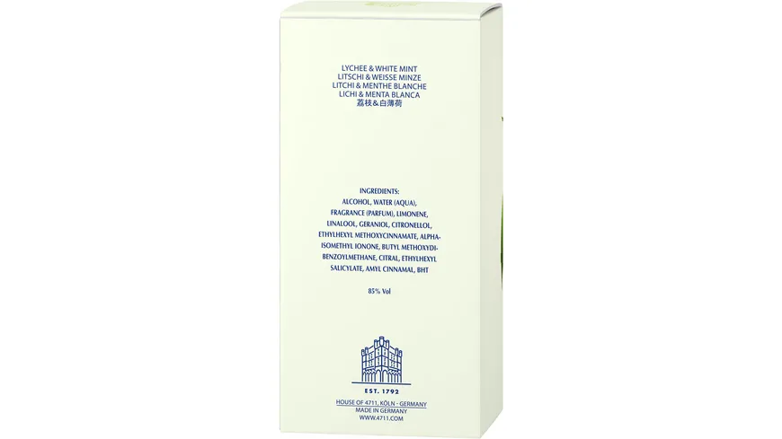 4711 ACQUA COLONIA Lychee & White Mint Eau de Cologne 50 ml