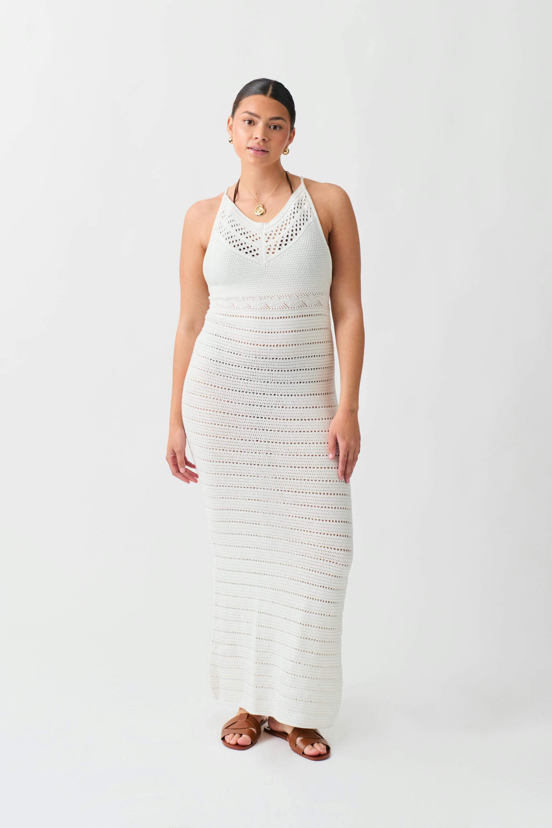 Knitted crochet dress