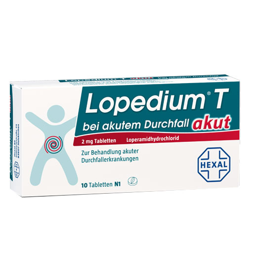 LOPEDIUM T akut bei akutem Durchfall Tabletten  10 St  Tabletten