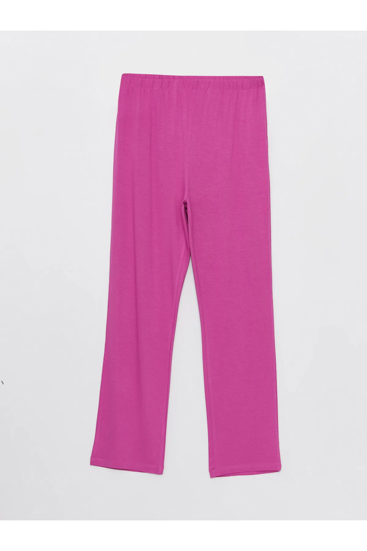 LC Waikiki  Einfarbiges, kurzärmliges Damen-Pyjama-Set mit Rundhalsausschnitt