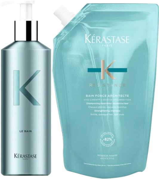 Kérastase Resistance Bain Force Architecte Refill & Aluminiumflasche Shampoo