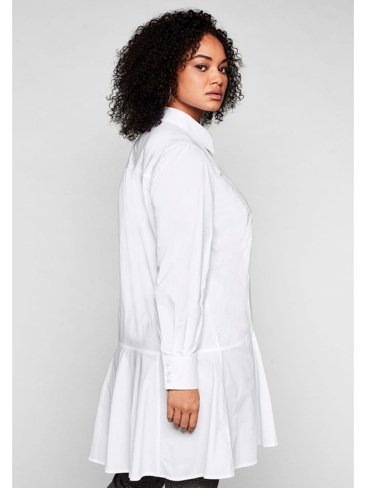 sheego Longbluse in weiß günstig kaufen