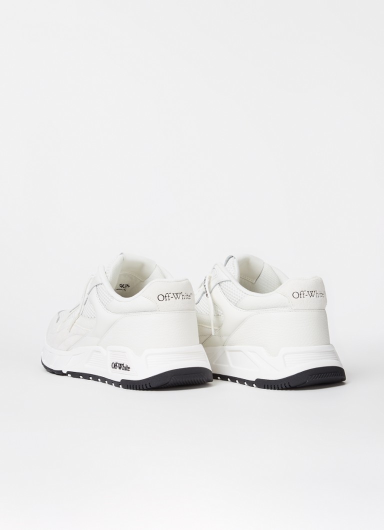 Δερμάτινα sneakers Kick Off Runner σε υπόλευκο χρώμα με σουέτ λεπτομέρειες