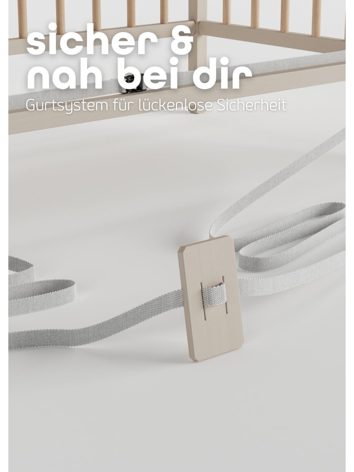 Sämann Beistellbett mit Umbauseite - sahara dust/natur - Dreamy 4 in 1 Bett günstig kaufen 60x120 cm