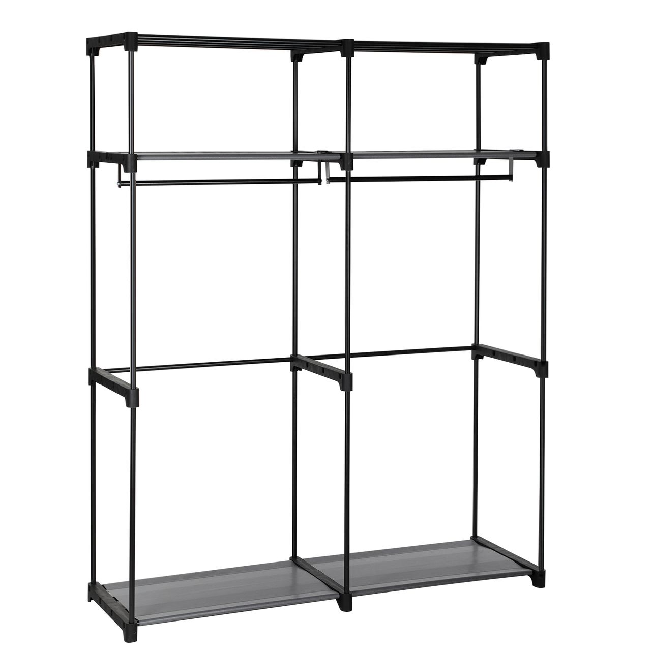 Songmics Garderobe mit 2 Kleiderstangen, 140 x 43 x 174 cm