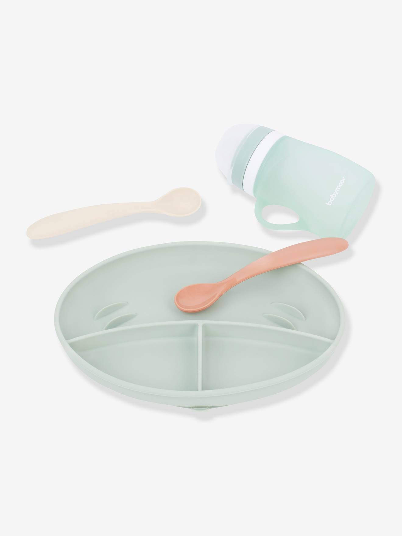 Babymoov Esslern-Set aus Silikon GROW'ISY BABYMOOV - grün/ziegel