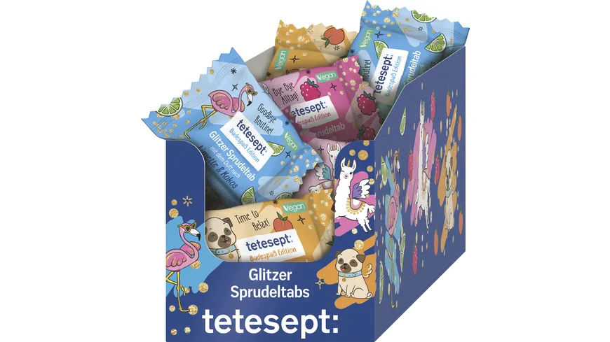 tetesept Badespaß Edition Glitzer Sprudeltab Türkis 1St 20 g