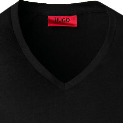 HUGO, T-Shirts, Regular Fit, Baumwolle, schwarz
