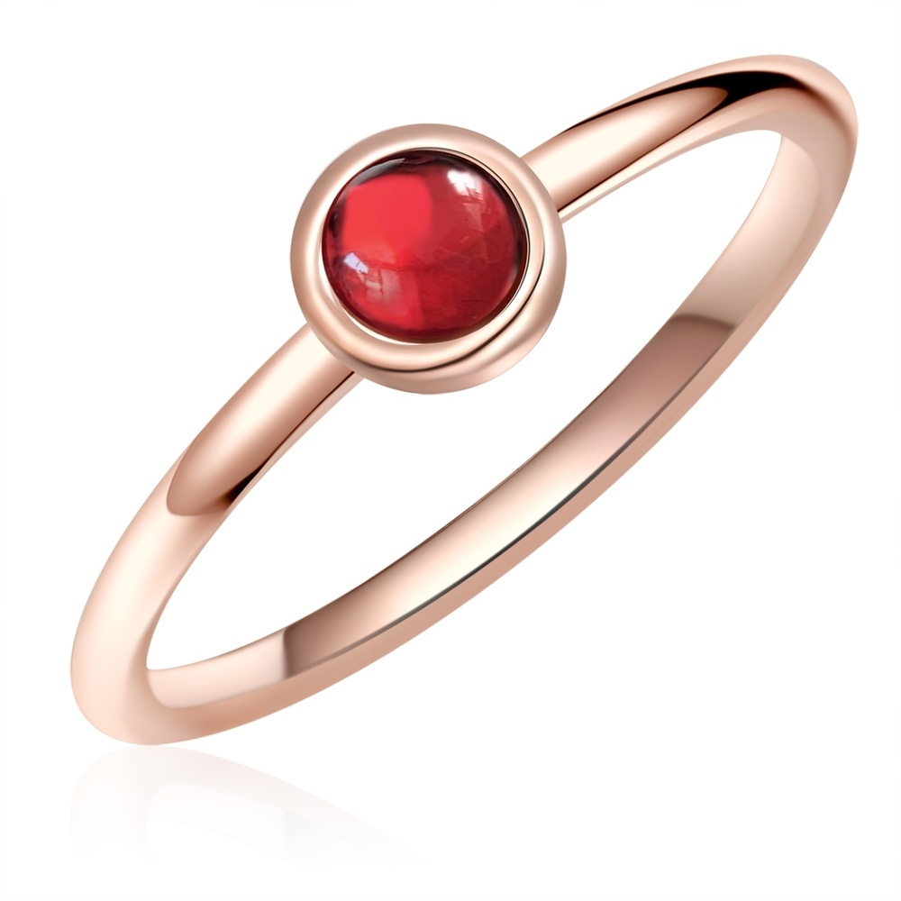 Glanzstücke München Bague en argent Argent sterling Grenat en Or rose Bague