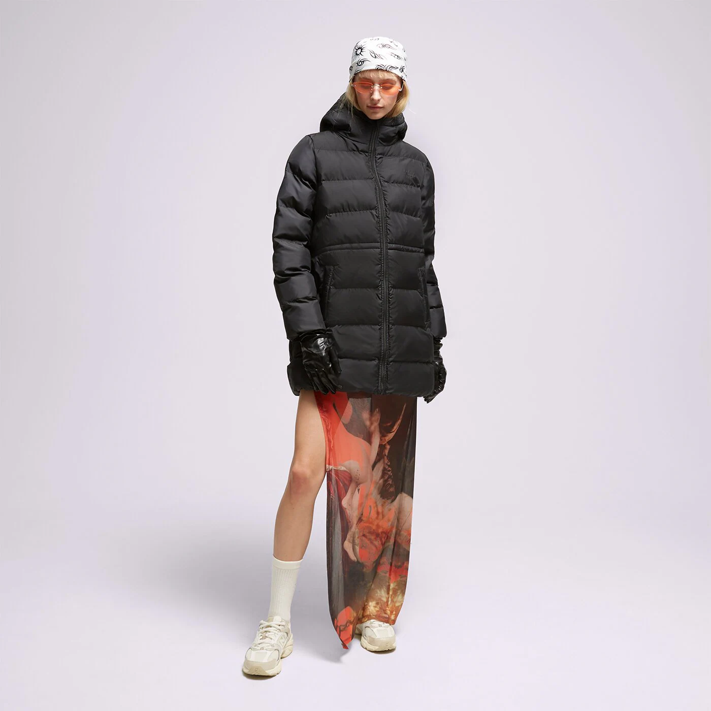 LEVI'S MANTEL HOODED MIDI Schwarz