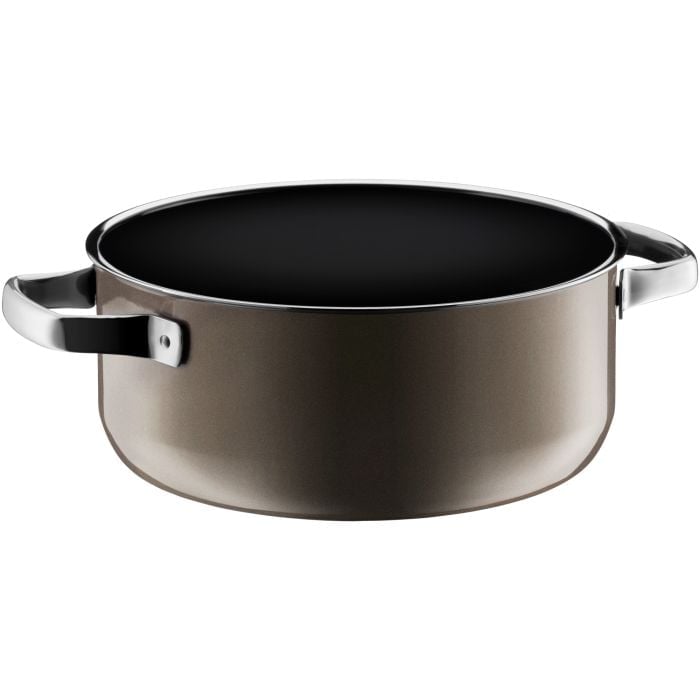 Fusiontec Mineral Bratentopf mit Glasdeckel, 24 cm, Dark Brass
