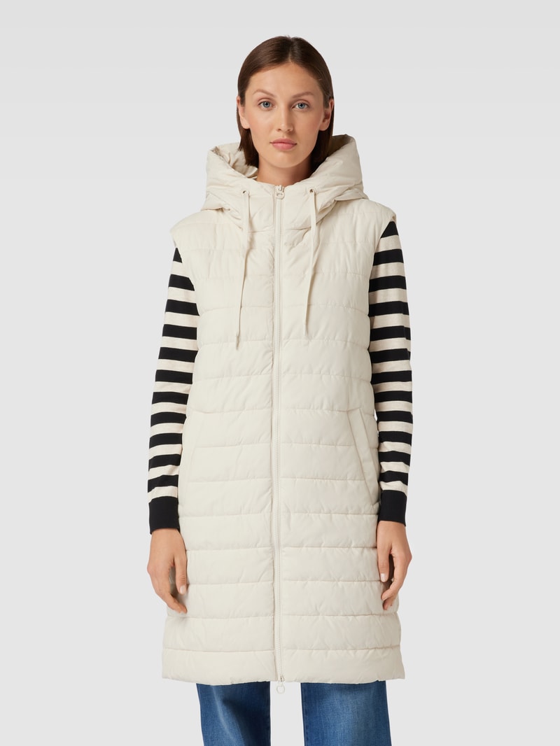 Steppweste in Überlänge in offwhite
