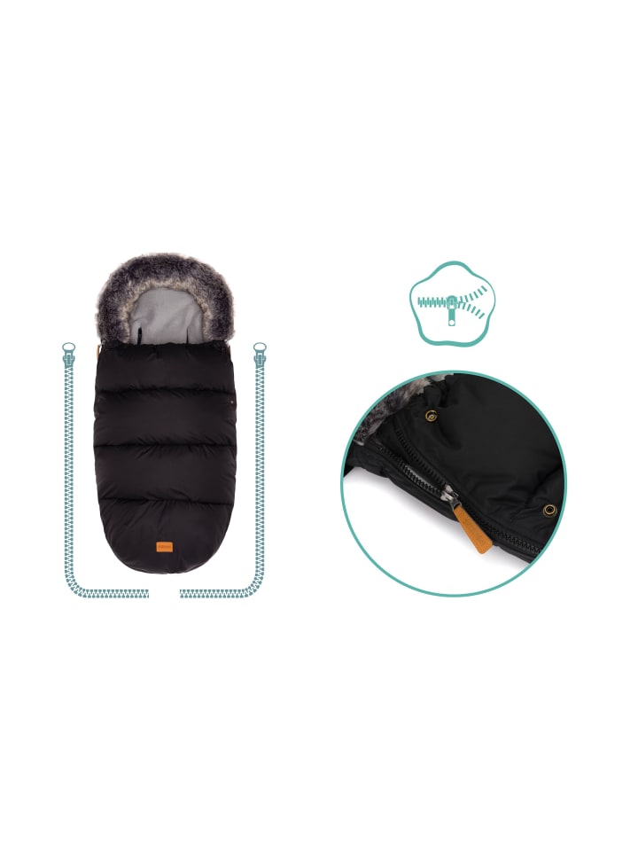 Kinderhaus Blaubär Fillikid Winterfußsack Manaslu TOP in Schwarz günstig kaufen 50 x 100 cm