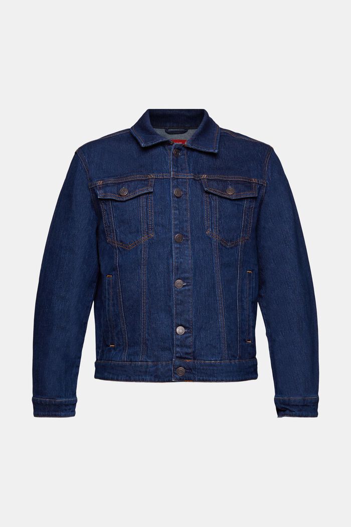 Truckerjacke im Jeanslook, Baumwollstretch