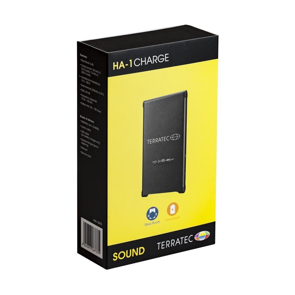 Terratec HA-1 charge Audioverstärker (für Kopfhörer, Ladefunktion 3000mAh, Bass-Boost Modus)