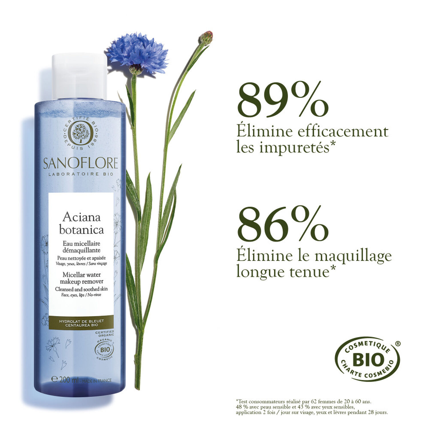 Sanoflore Aciana Botanica Eau Micellaire Démaquillante