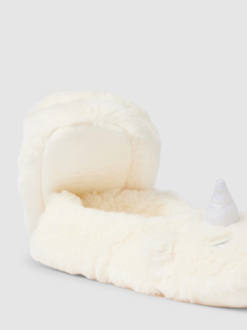Füßlinge aus Kunstfell in offwhite