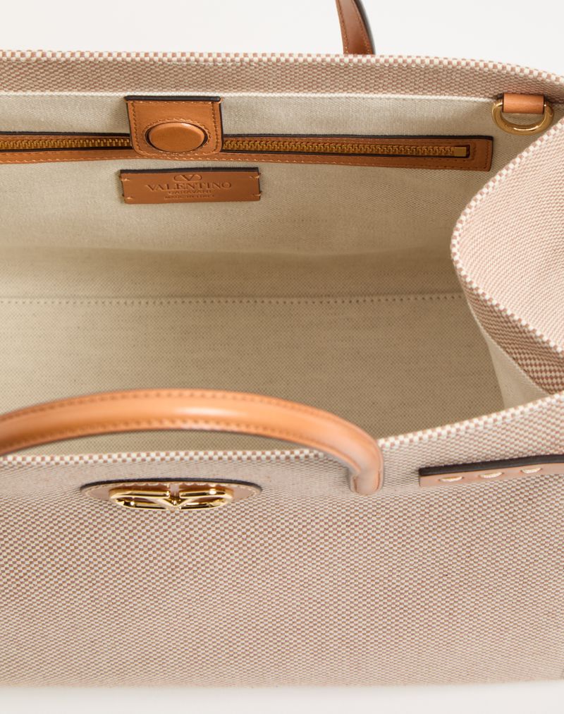 Valentino Garavani Antibes middelgrote canvas boodschappentas