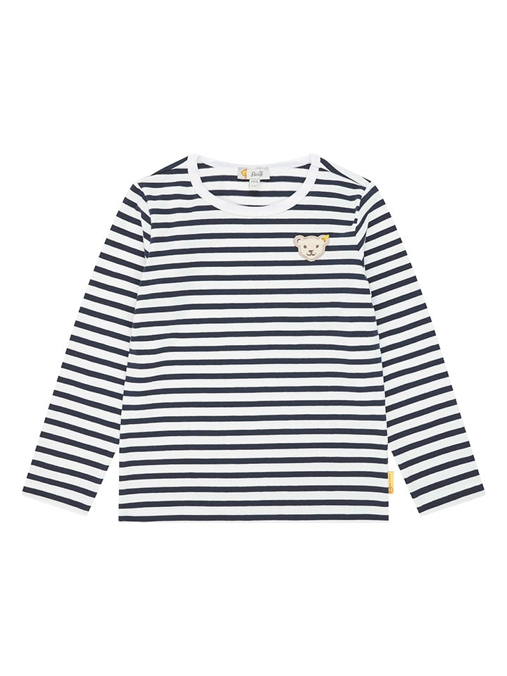 Steiff Longsleeve in Weiß/ Dunkelblau günstig kaufen