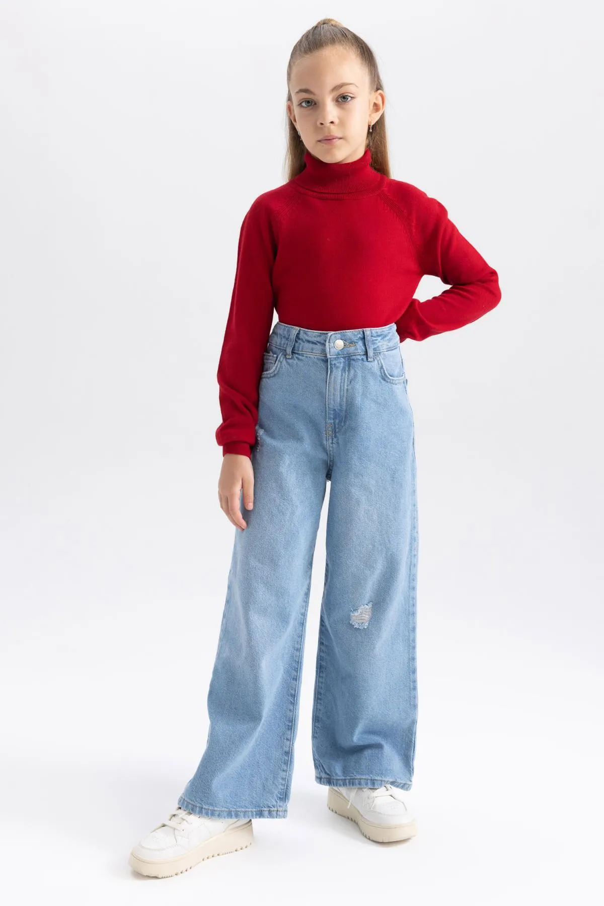 DeFacto  Roter Rollkragenpullover für Mädchen