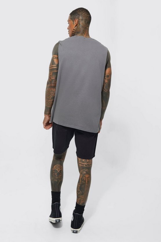 Oversize Tanktop mit Nirvana-Print