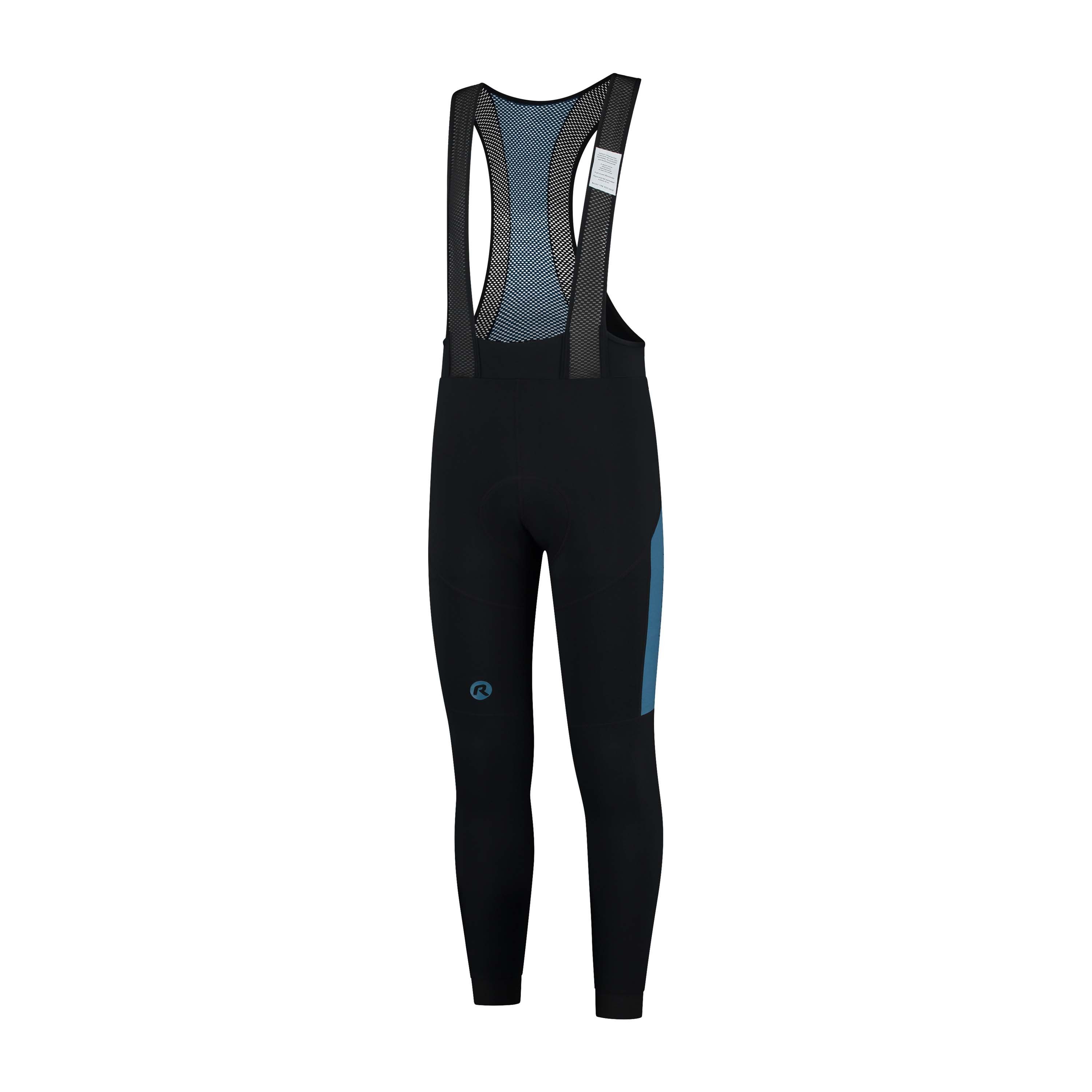Rogelli Tyro Blue Black Herren lange Radhose mit Träger