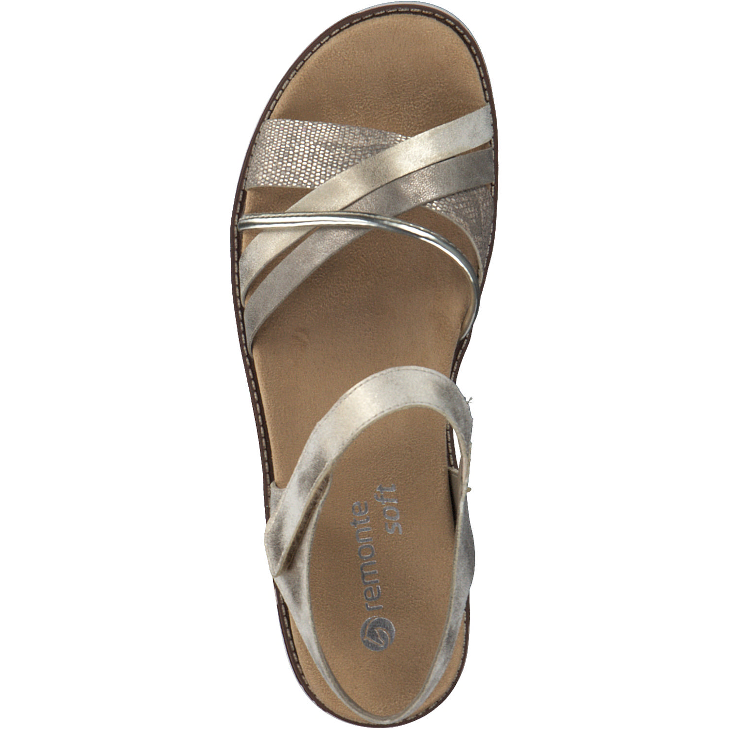 Remonte D2058, Keilsandaletten, Damen, lehm-metallic/gold/muschel/per