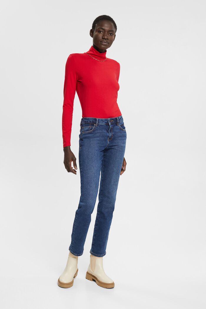 High-Rise-Jeans mit geradem Bein